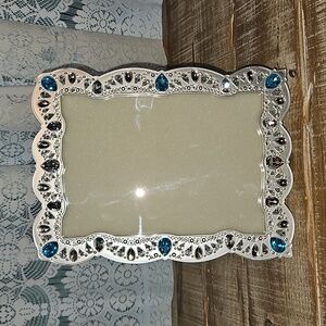NEW | The Bradford Exchange Elegant Silver and Blue Rhinestone Decorative Frame
